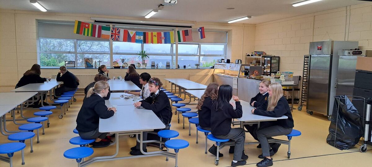 The school's new canteen provides both a hot breakfast and a hot lunch to students free of charge.