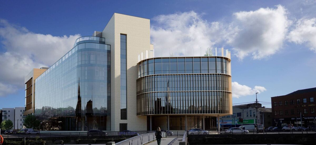 A computer generated image of what the new Cork University Business School (CUBS) will look like. The cost of this flagship project is expected to come in between €100m-€250m according to the Department of Public Expenditure estimate contained in the Prospects 23-24 Report. A computer generated image of what the new Cork University Business School (CUBS) will look like. The cost of this flagship project is expected to come in between €100m-€250m according to the Department of Public Expenditure estimate contained in the Prospects 23-24 Report.