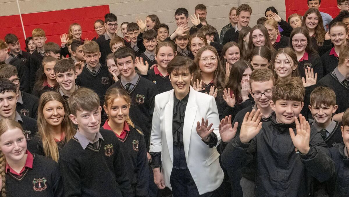 Minister for Education Norma Foley visited Coláiste an Phiarsaigh last May to celebrate the school's 50 years of providing education through the medium of the Irish language and to announce a €25m investment in the school's expansion.