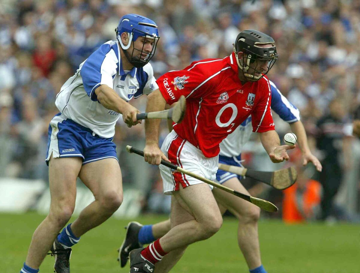 Declan Prendergast of Waterford and Brian Corcoran battling in 2004. Picture: INPHO/Lorraine O'Sullivan