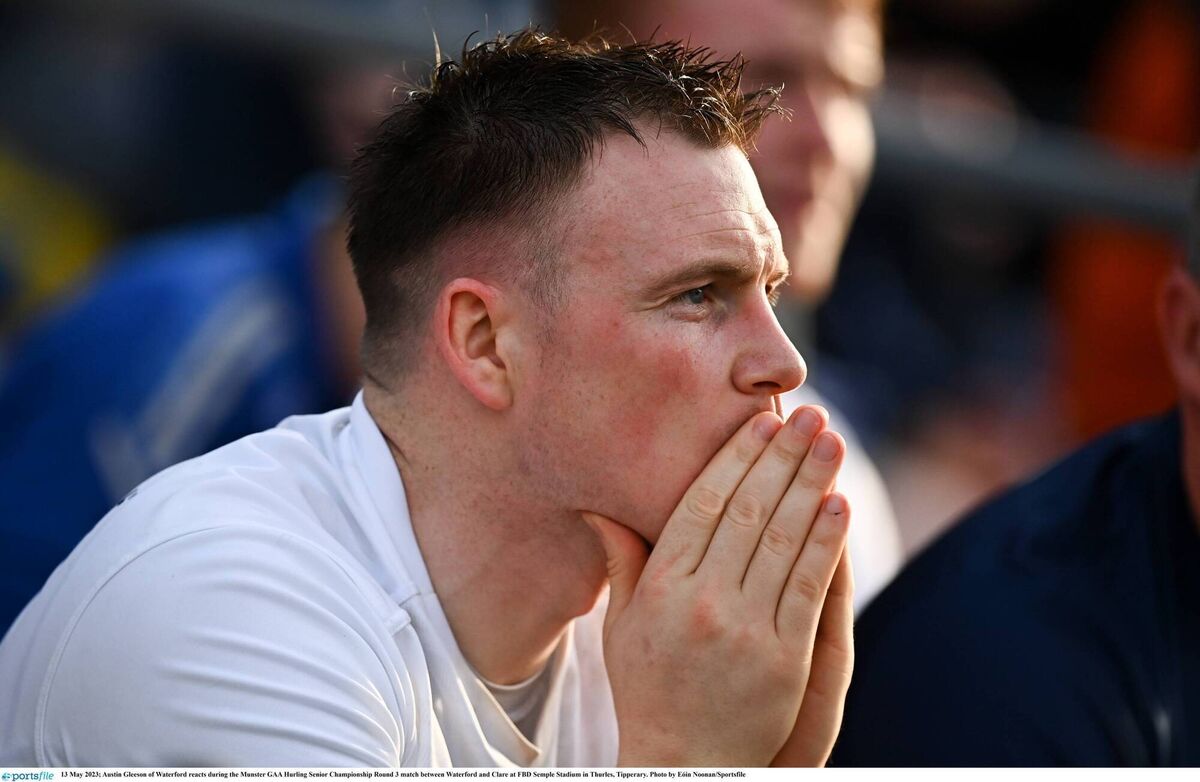 Austin Gleeson after a tough outing with Waterford. Picture: Eóin Noonan/Sportsfile