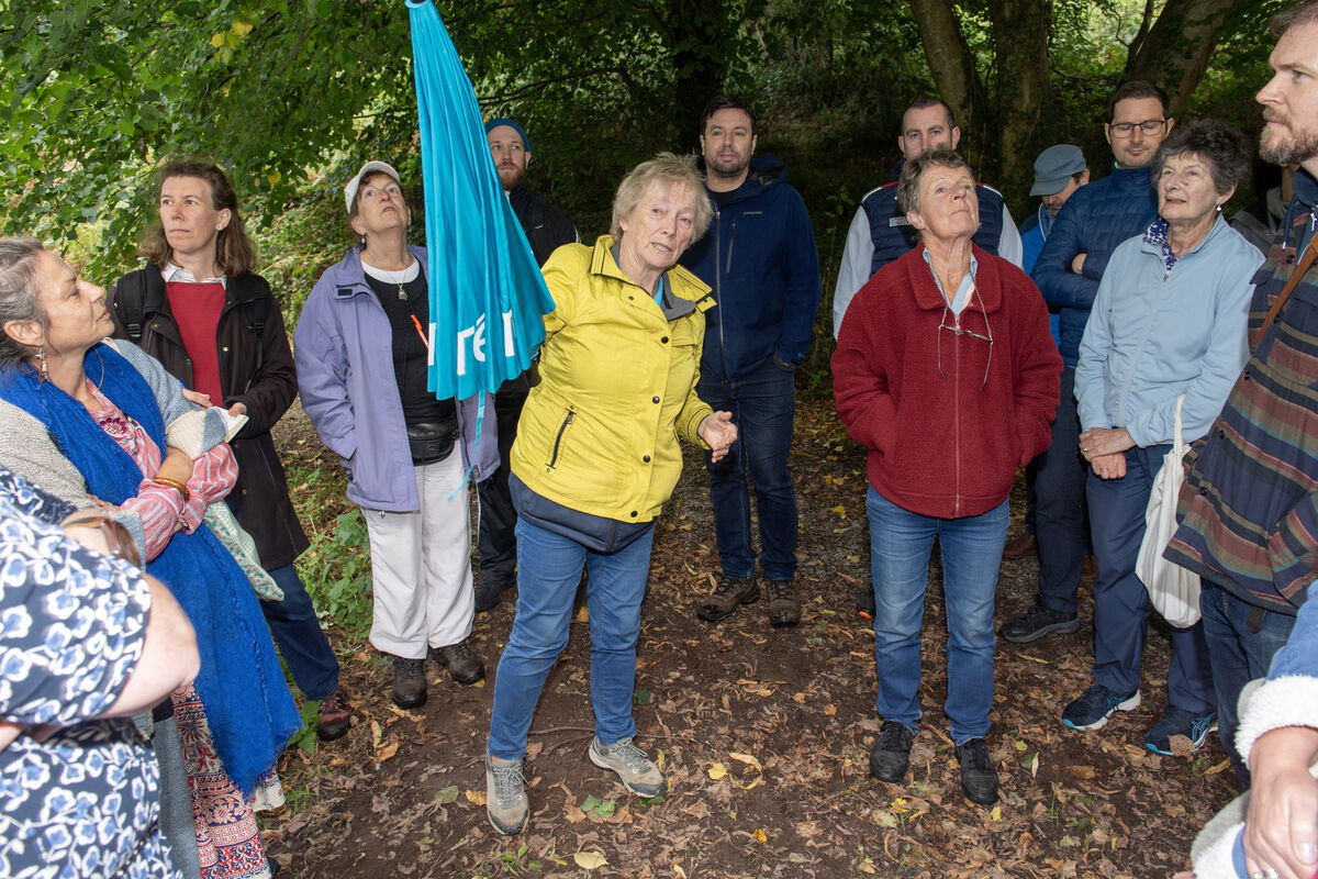  Éanna Ní Lamhna speaking at the Gleann a’ Phúca, climate action arts project at the Glen Resource Centre, Cork. Picture Dan Linehan