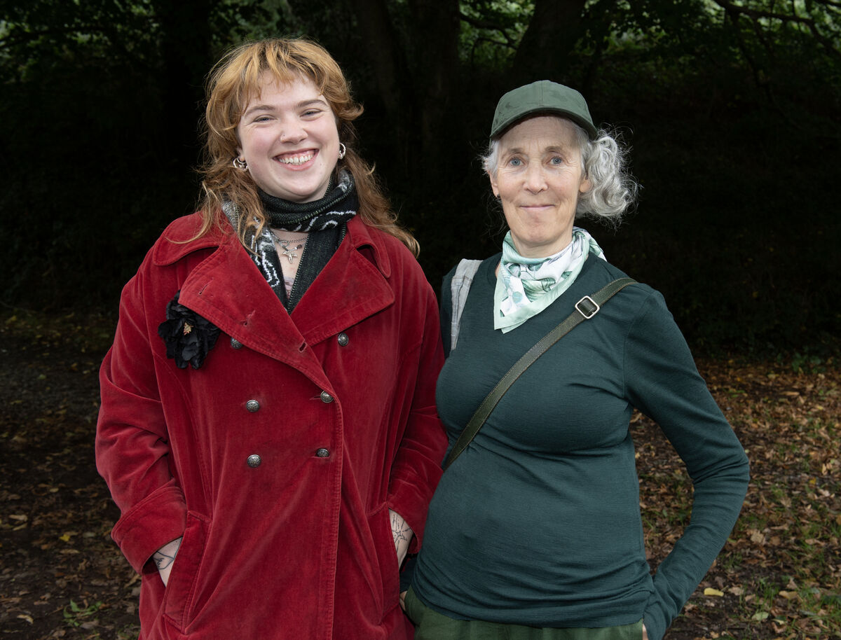  Artists Annie Mar and Elinor Rivers at the Gleann a’ Phúca, climate action arts project at the Glen Resource Centre, Cork. Picture Dan Linehan