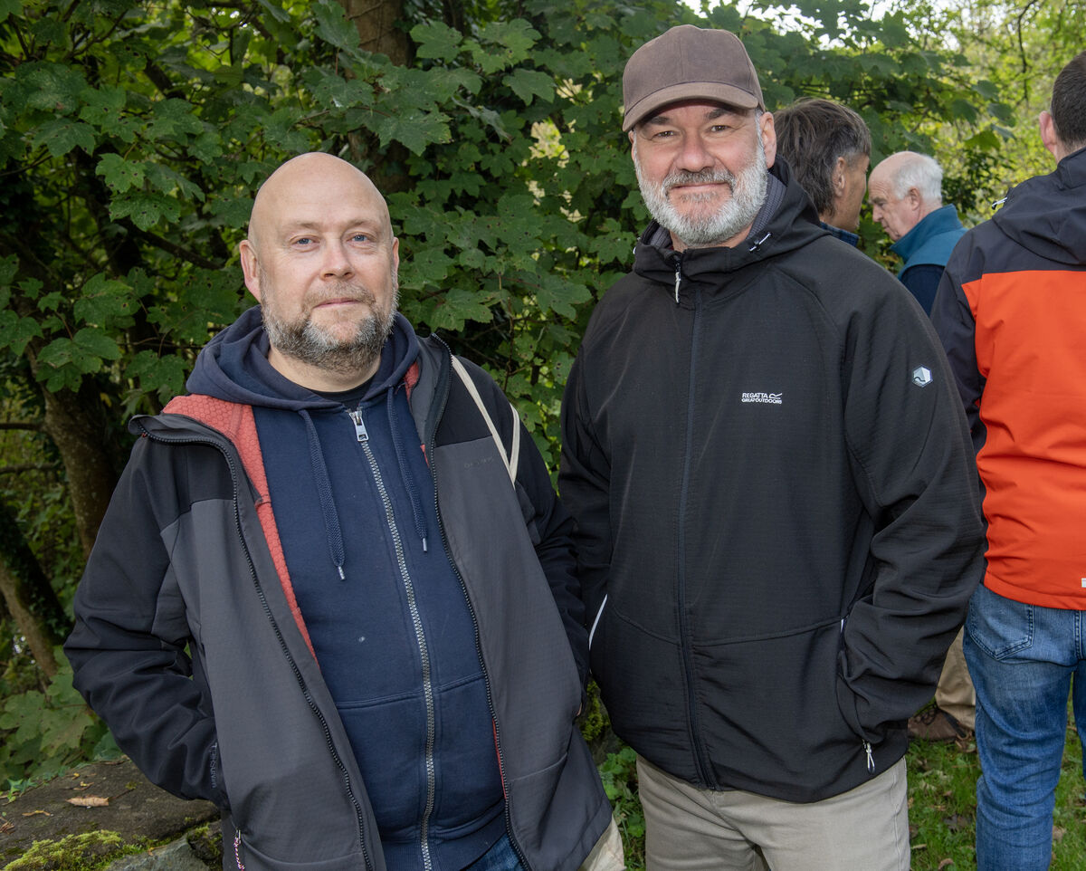  Niall Murray and Chris Moody at the Gleann a’ Phúca, climate action arts project at the Glen Resource Centre, Cork. Picture Dan Linehan
