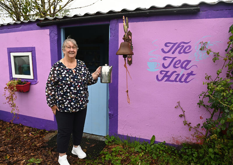 Pictured is Rosie O'Riordan with a hot brew of tea ready at the Tea Hut at the allotments. Pic Larry Cummins