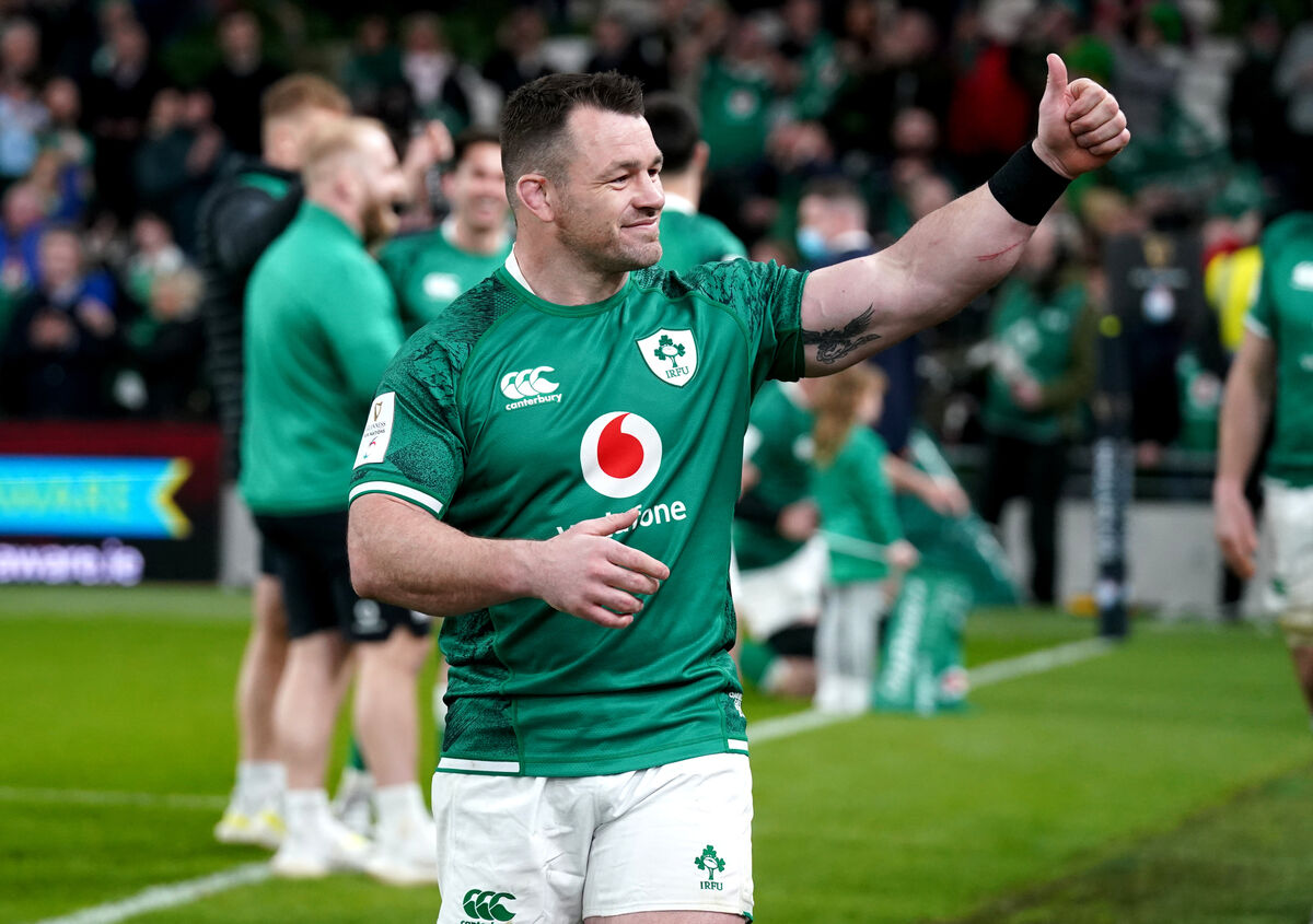 Ireland's Cian Healy celebrates after the Guinness Six Nations match at the Aviva Stadium in Dublin, Ireland. Picture date: Saturday March 19, 2022. Ireland's Cian Healy celebrates after the Guinness Six Nations match at the Aviva Stadium in Dublin, Ireland. Picture date: Saturday March 19, 2022.
