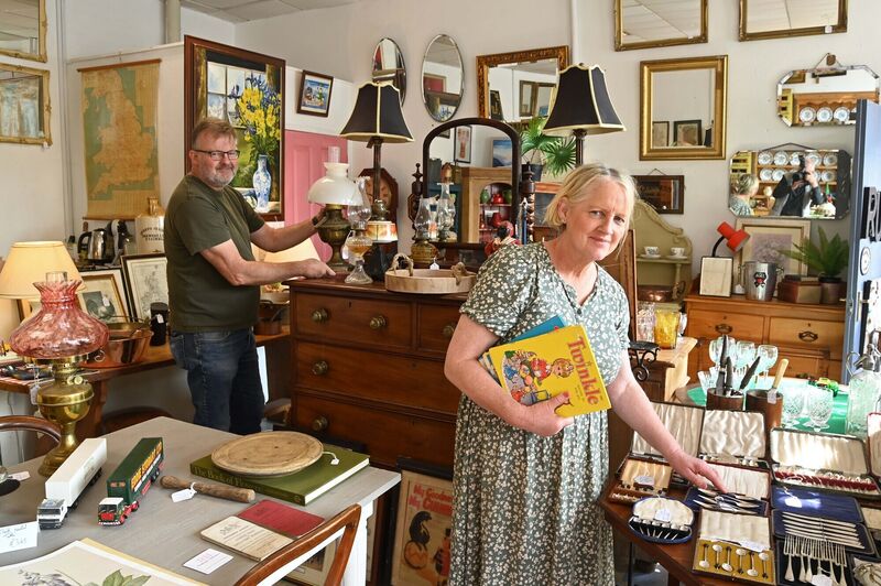 Rita and Ian Holding at RH Vintage Interiors, Connonagh, Leap. Picture Denis Minihane.