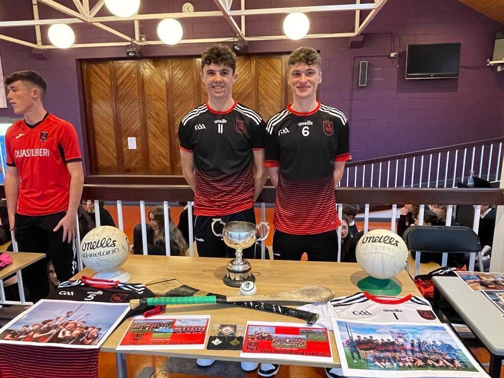 St Peter's Community School students Dylan Barrett and Mark Lester at the recent Open Night.