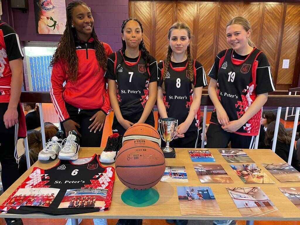 St Peter's Community School students Francesca Kyamagero, Tia Delea, Keira Price and Amelia Szaganska at the recent Open Night.