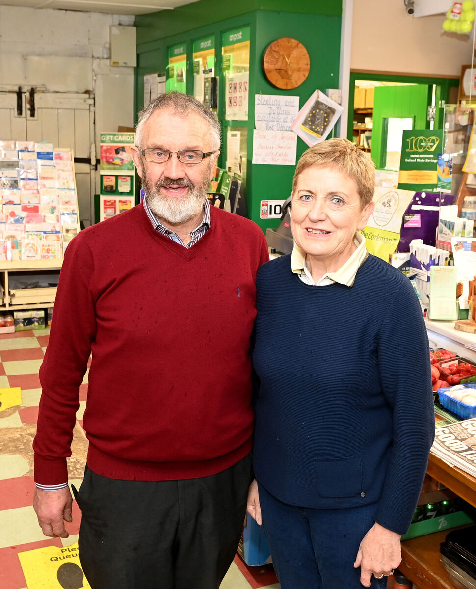 John and Joan Crowley, postmasters at Rylane post office. Picture; Eddie O'Hare