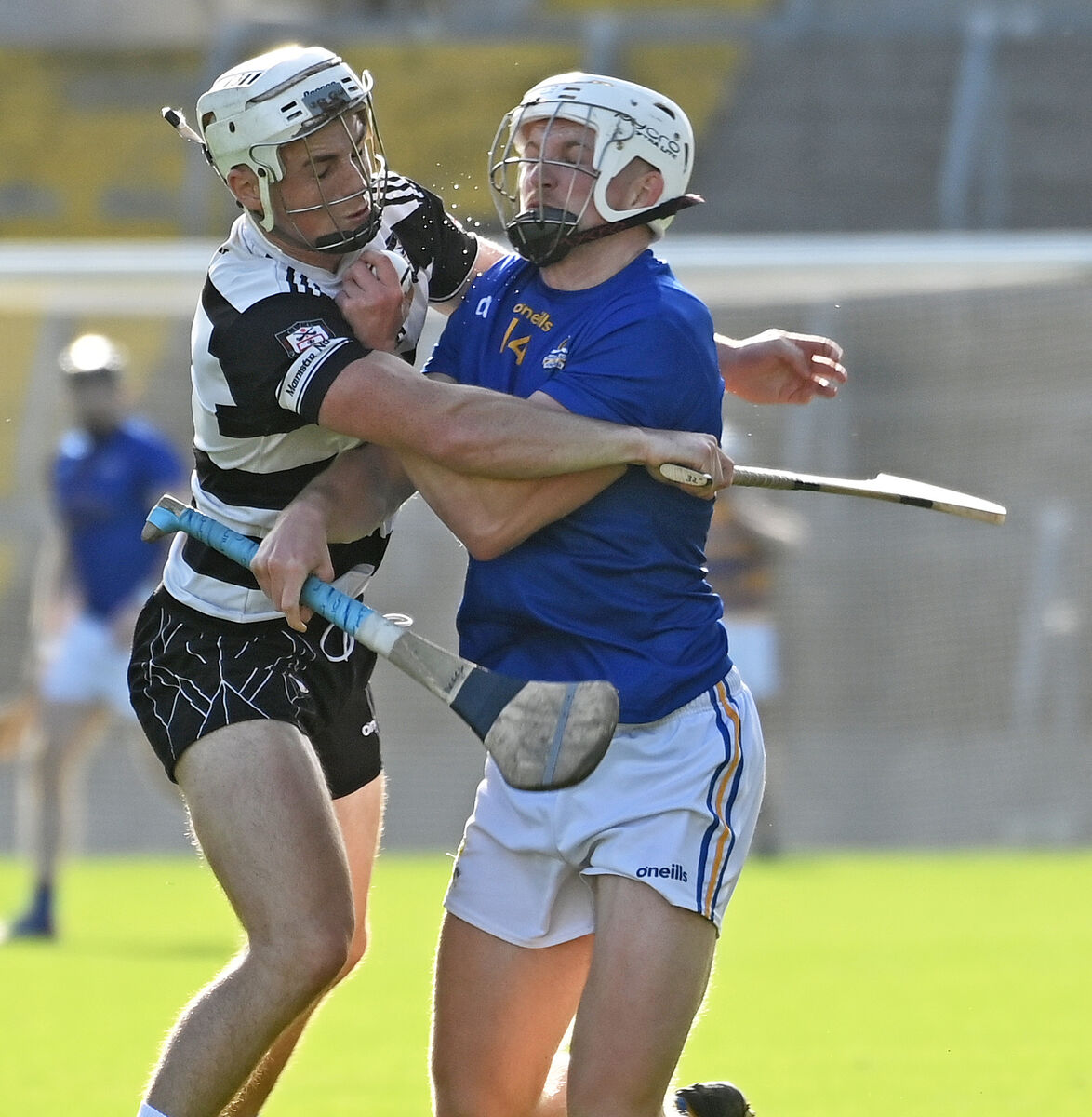 St Finbarr's Padraig Buggy is tackled by Midleton's Tommy O'Connell at Páirc Uí Chaoimh. Picture: Eddie O'Hare St Finbarr's Padraig Buggy is tackled by Midleton's Tommy O'Connell at Páirc Uí Chaoimh. Picture: Eddie O'Hare