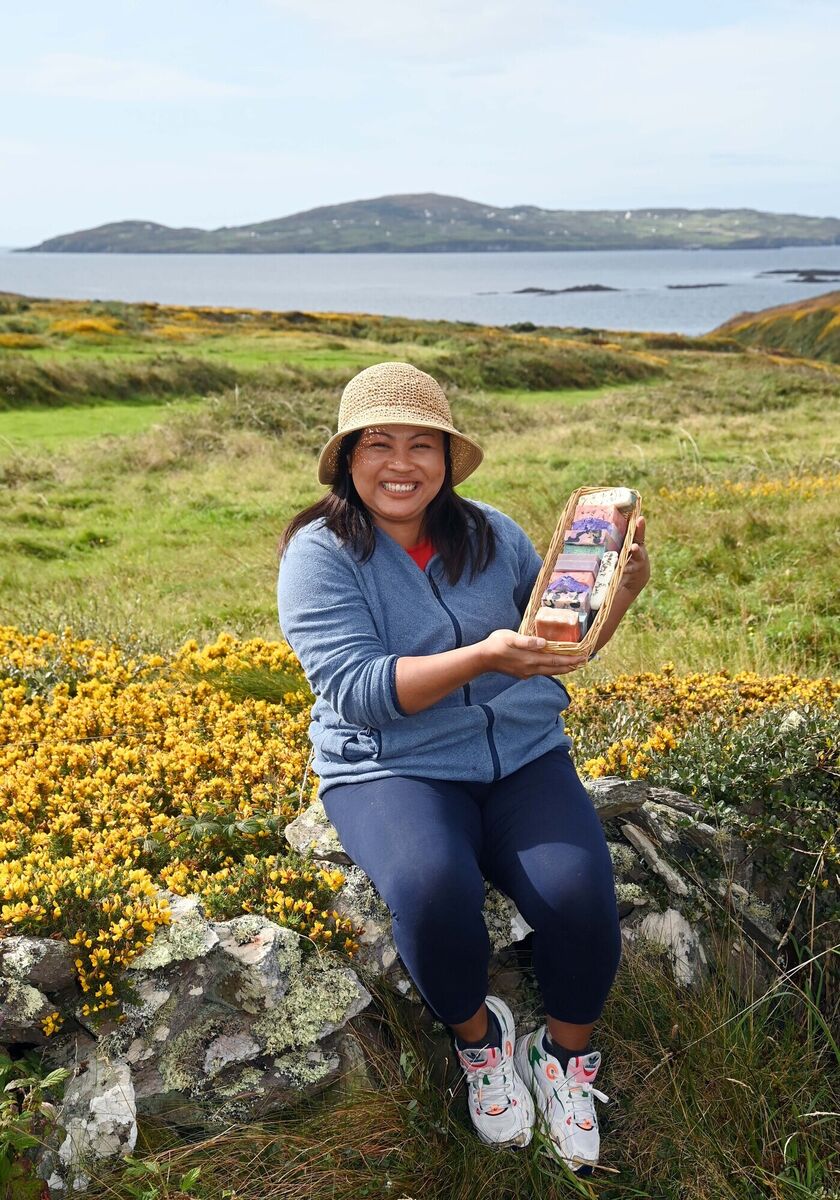 Amm McCormack with some of the homemade natural and organic soaps she makes as a hobby on Heir Island in West Cork. Amm McCormack with some of the homemade natural and organic soaps she makes as a hobby on Heir Island in West Cork.