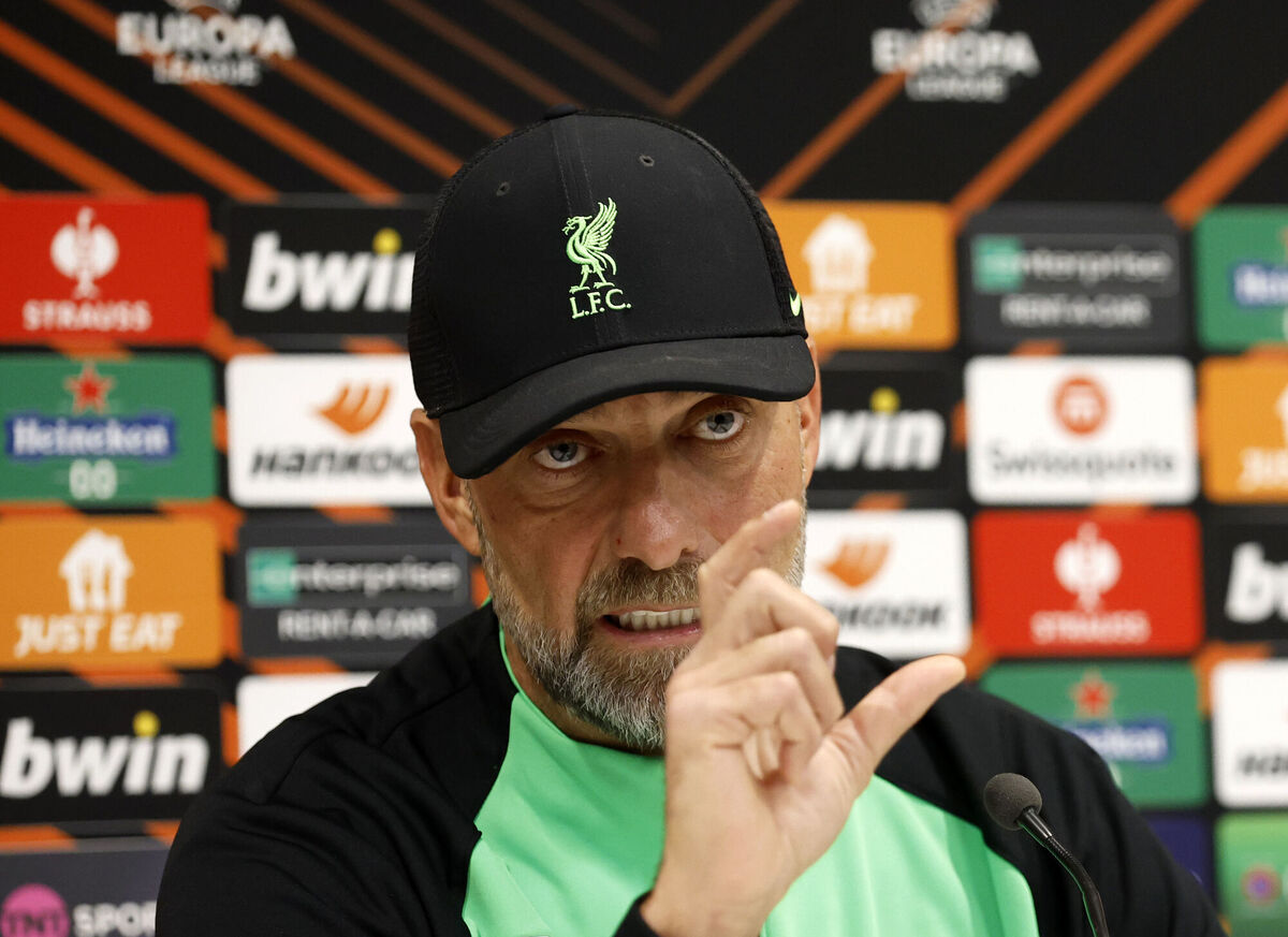 Liverpool manager Jurgen Klopp during a press conference at Anfield, Liverpool. Where he said the match against Spurs should be replayed. Picture: Nigel French/PA Wire Liverpool manager Jurgen Klopp during a press conference at Anfield, Liverpool. Where he said the match against Spurs should be replayed. Picture: Nigel French/PA Wire