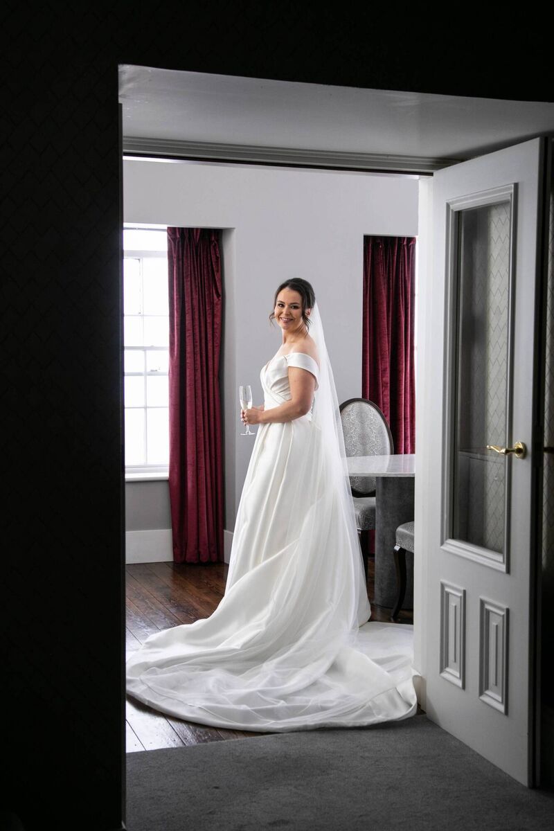 The bride got her dress and veil from Diamond Bridal. Make-up was by Eimear McKenna and hair was by Audrey Mains. Paul’s suit was from Tony’s Menswear in Cork city. The bride got her dress and veil from Diamond Bridal. Make-up was by Eimear McKenna and hair was by Audrey Mains. Paul’s suit was from Tony’s Menswear in Cork city.