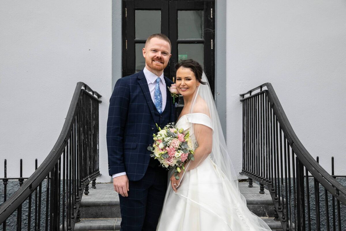 The couple had their wedding reception at the Oriel House Hotel. The couple had their wedding reception at the Oriel House Hotel.