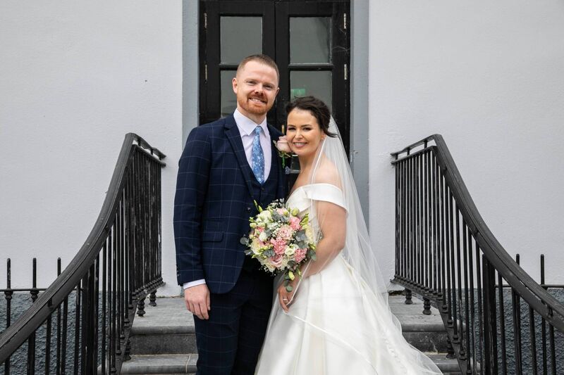 The couple had their wedding reception at the Oriel House Hotel.