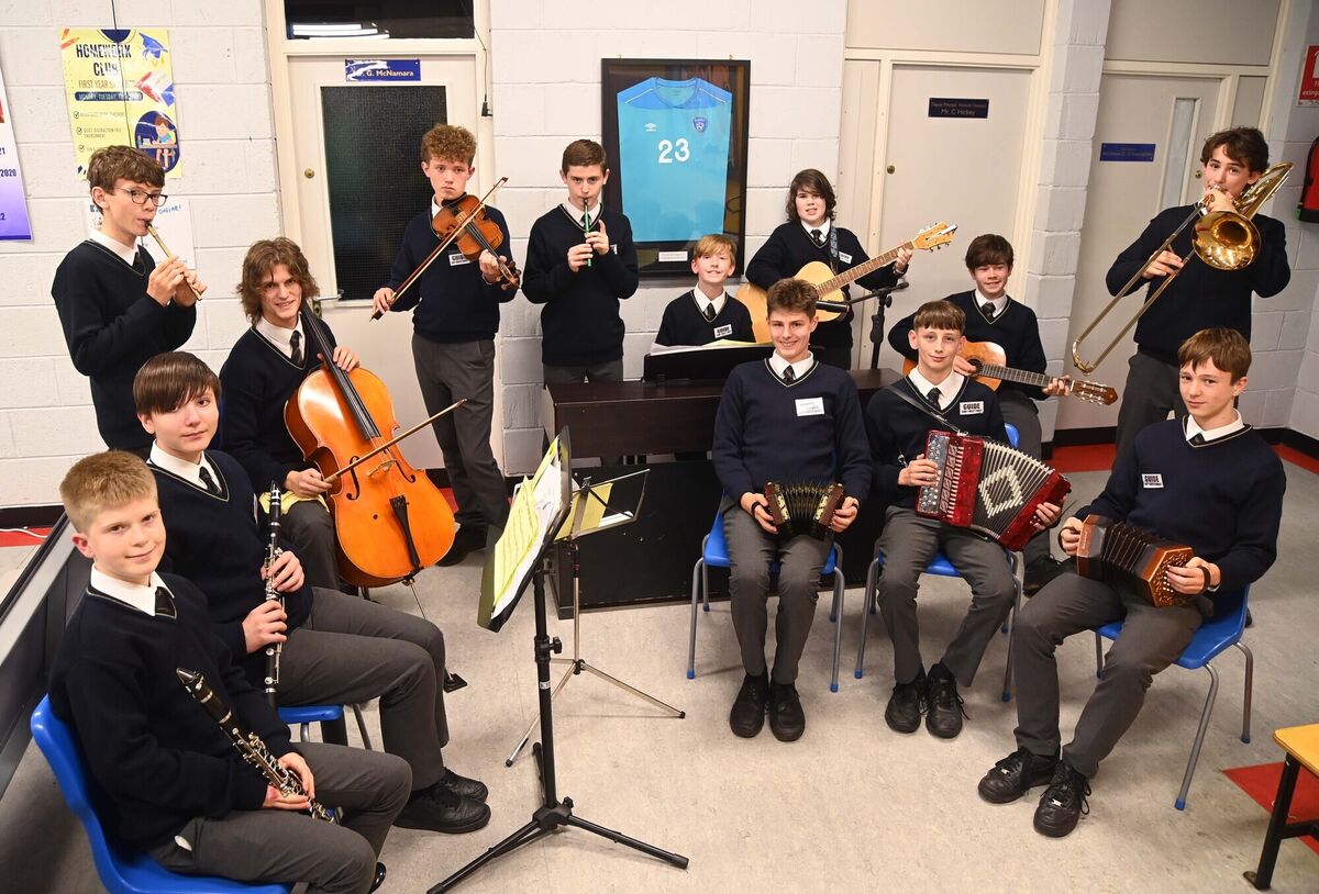 Students in the music group during Douglas Community School's open night in Cork. Picture Denis Minihane. Students in the music group during Douglas Community School's open night in Cork. Picture Denis Minihane.