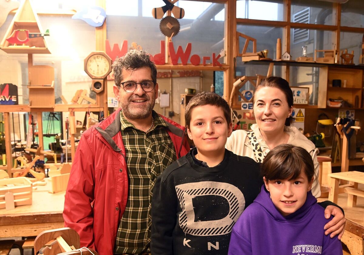 Azem Koleci and Magdalena Zyga and their children Arti and Lona at Douglas Community School's open night in Cork.Picture Denis Minihane. Azem Koleci and Magdalena Zyga and their children Arti and Lona at Douglas Community School's open night in Cork.Picture Denis Minihane.