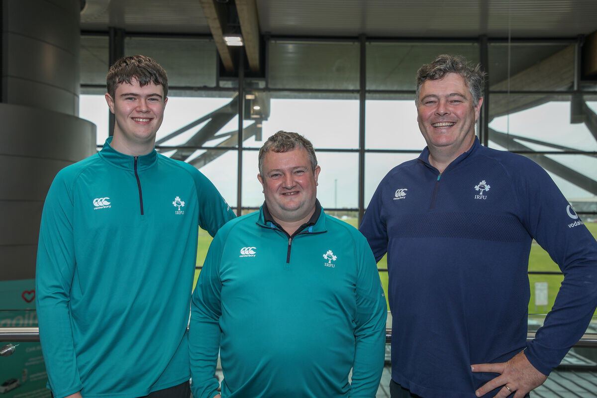Cian, Dermot and Conn O'Connor from Killarney at Cork Airport as they prepare to travel to the Ireland v Scotland game in the Rugby World Cup match that is being held in Paris. - Picture: David Creedon Cian, Dermot and Conn O'Connor from Killarney at Cork Airport as they prepare to travel to the Ireland v Scotland game in the Rugby World Cup match that is being held in Paris. - Picture: David Creedon