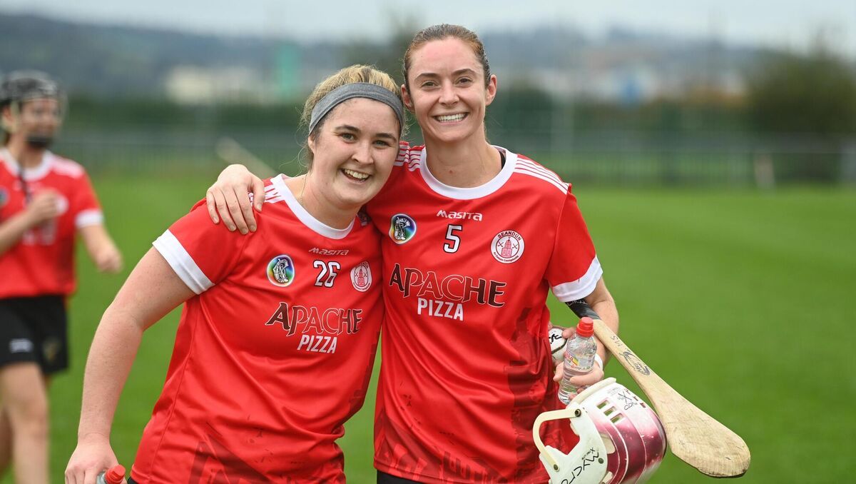 Late-goal hero Maeve Coffey with captain Maeve Scannell. Picture: Larry Cummins Late-goal hero Maeve Coffey with captain Maeve Scannell. Picture: Larry Cummins