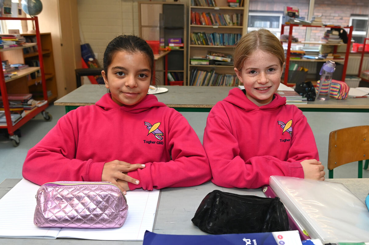 Luna and Ella from 5th class. Pic Larry Cummins Luna and Ella from 5th class. Pic Larry Cummins