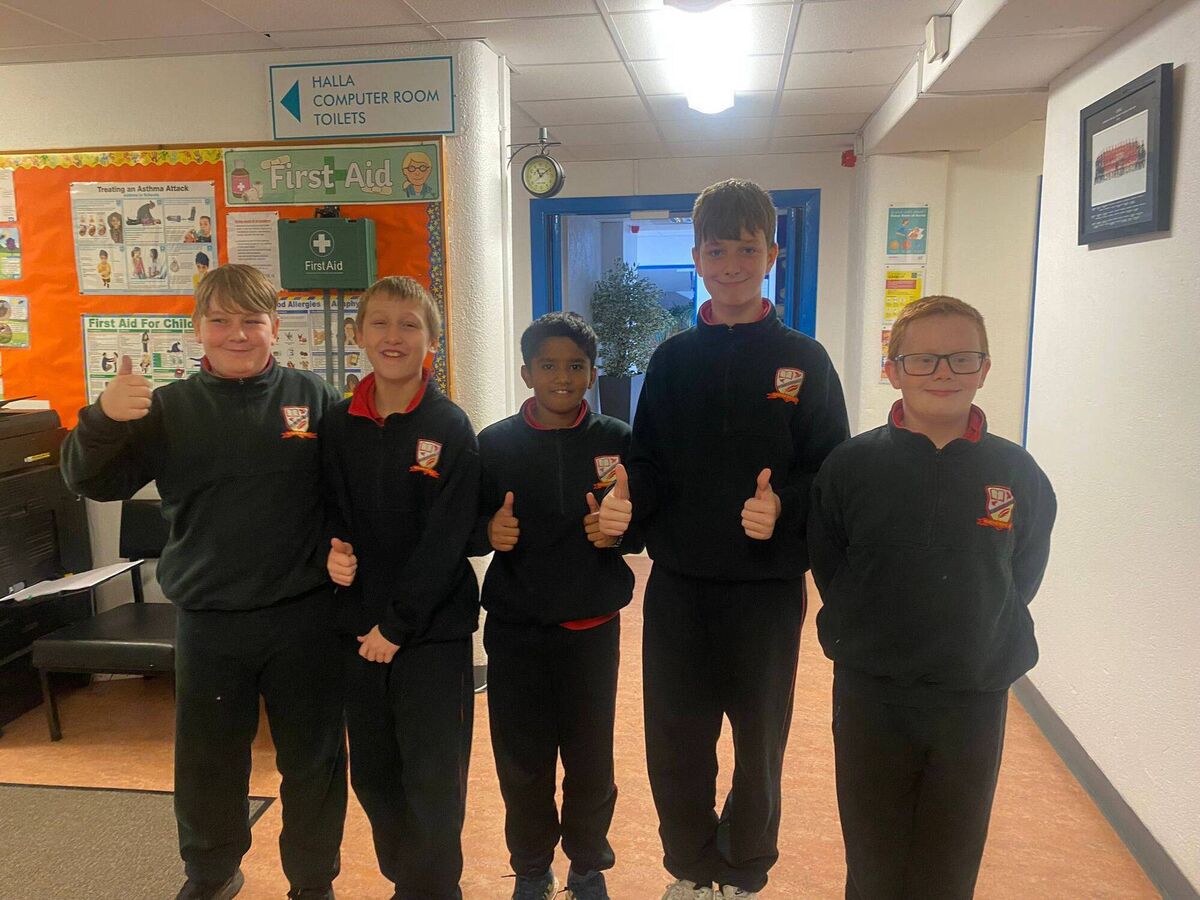 L to R: Adam, 11, Ódhon, 12, Aygil, 11, Tom,11, Tyler,11. All sixth class at Togher Boys NS. L to R: Adam, 11, Ódhon, 12, Aygil, 11, Tom,11, Tyler,11. All sixth class at Togher Boys NS.