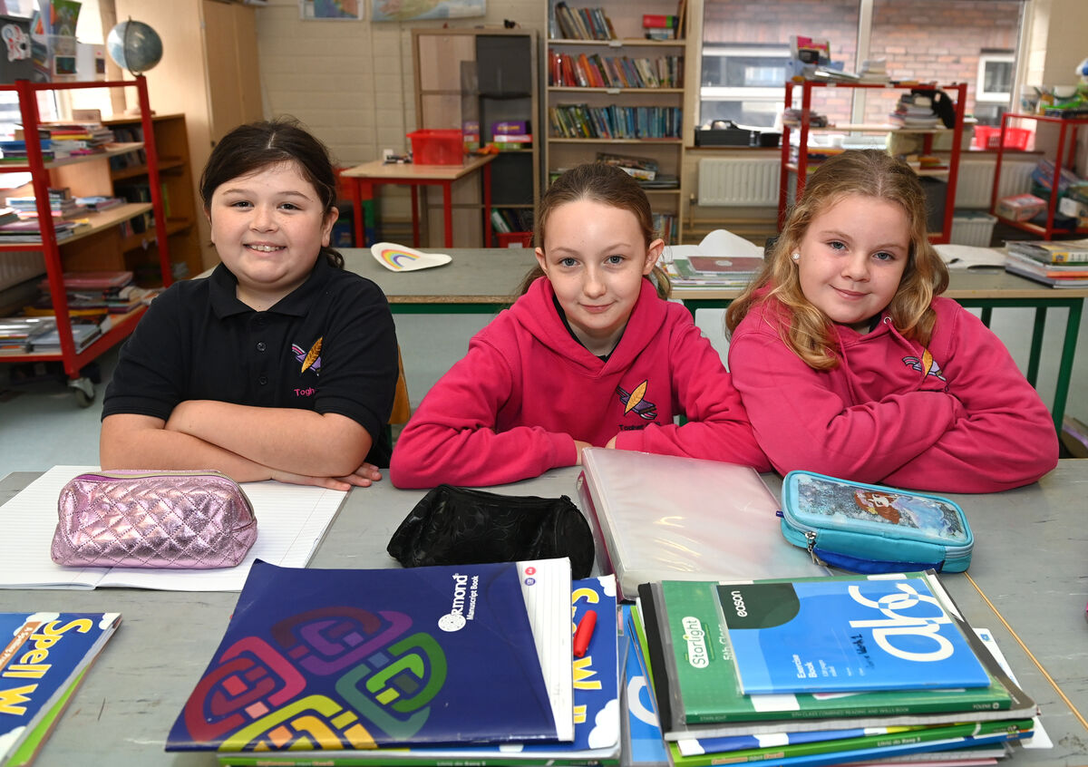 Abbie, Chloe and Mollie at Togher GNS. Pic Larry Cummins Abbie, Chloe and Mollie at Togher GNS. Pic Larry Cummins
