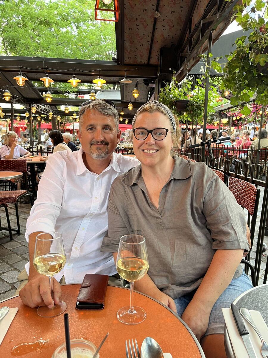 Karen Kemp with her husband Jordaan Kemp on holiday this summer.