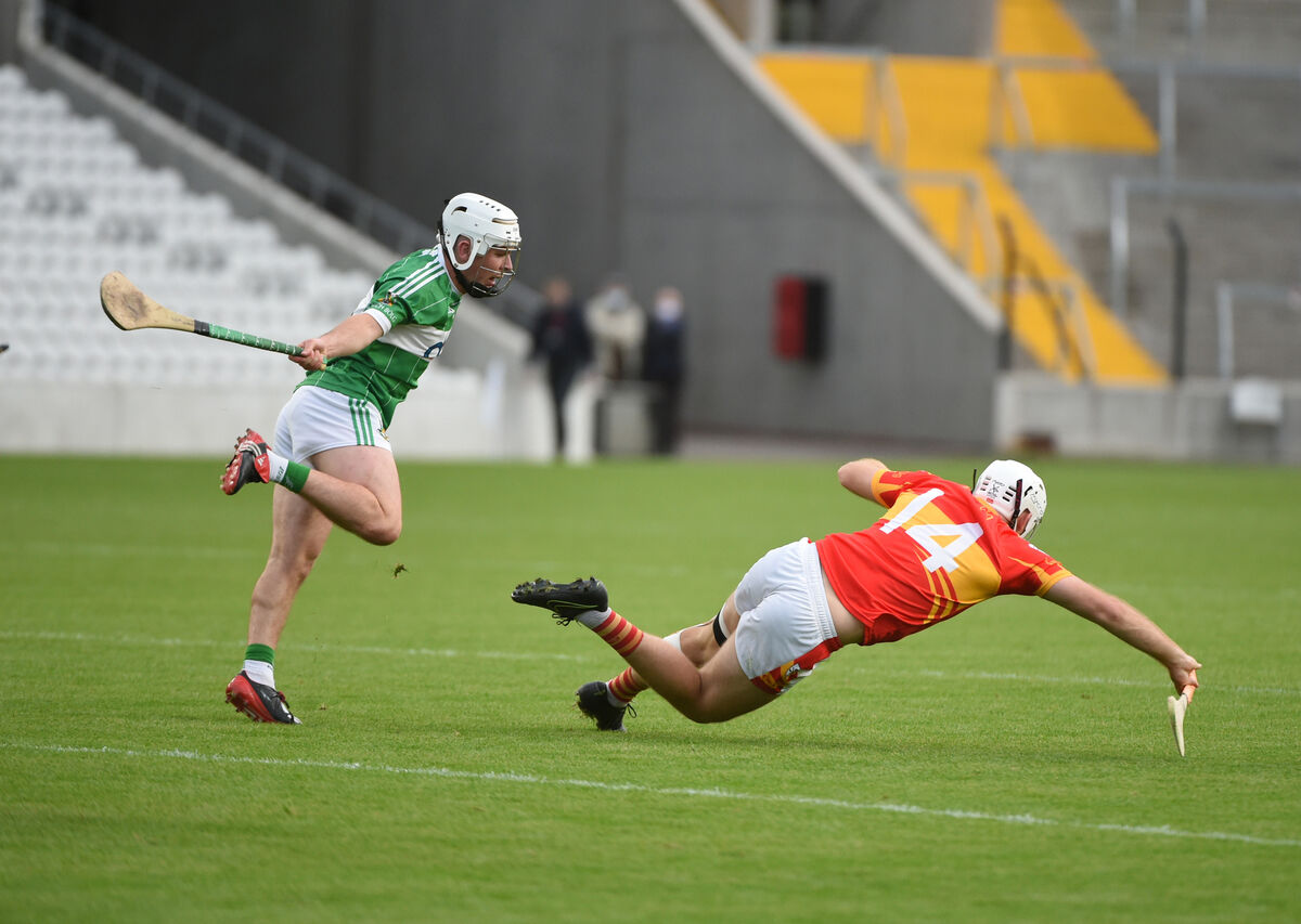 Aghabullogue's Niall Barry Murphy and Éire Óg's Ciáran Sheehan in action during the 2020 IAHC final. Picture: Larry Cummins Aghabullogue's Niall Barry Murphy and Éire Óg's Ciáran Sheehan in action during the 2020 IAHC final. Picture: Larry Cummins