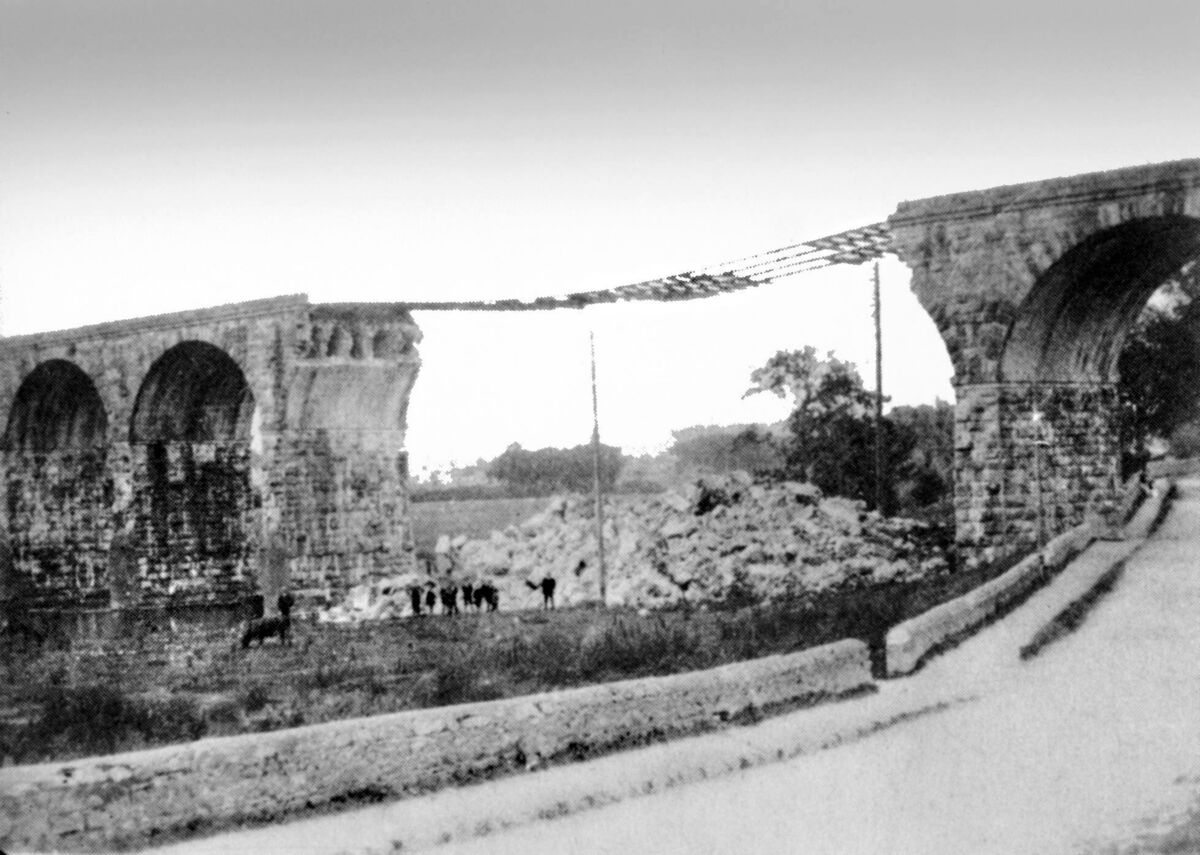 The Mallow railway viaduct after it was bombed and destroyed by Republican forces during the Civil War in 1922. It was rapidly rebuilt because of its importance to Cork and reopened on October 6, 1923. The Mallow railway viaduct after it was bombed and destroyed by Republican forces during the Civil War in 1922. It was rapidly rebuilt because of its importance to Cork and reopened on October 6, 1923.