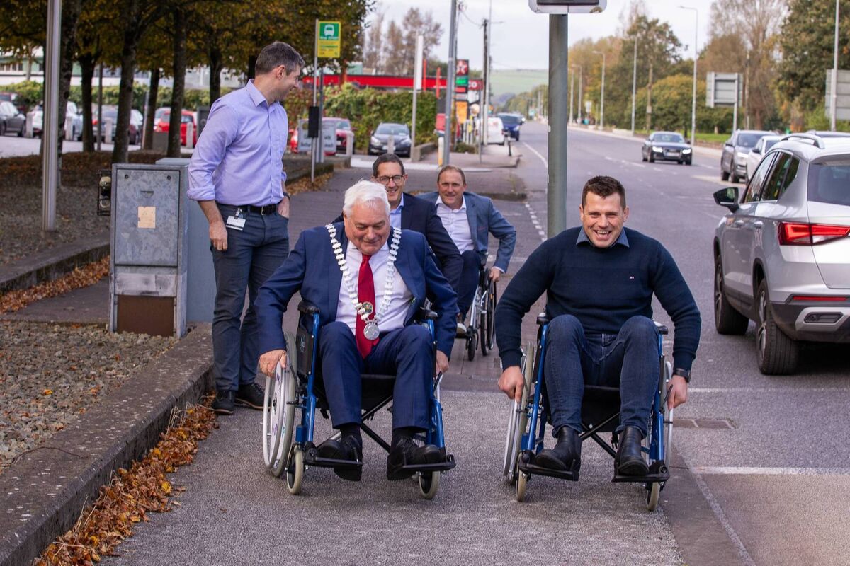 Mayor Frank O'Flynn and CJ Stander at A Day In My Wheels event.