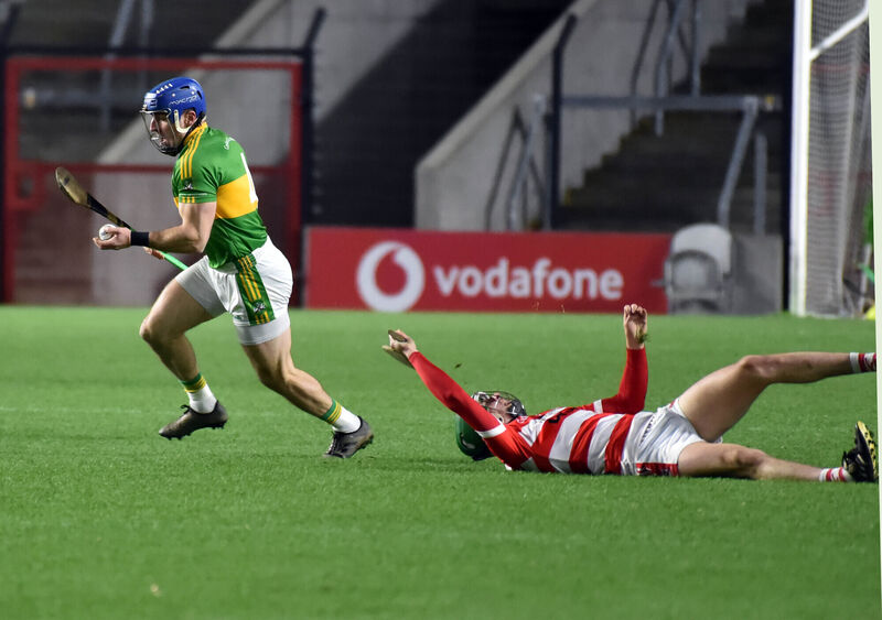 Castlelyons' Tom Carroll breaks from Courcey Rovers' Tadhg O'Sullivan during the 2021 Co-op SuperStores Cork Premier IHC final at Pairc Uí Chaoimh - the East Cork club's second straight final defeat. Picture: Eddie O'Hare