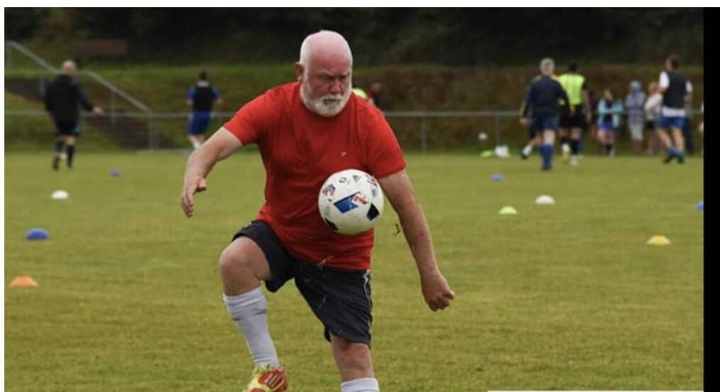 Buzz O'Connell working on his touch at training