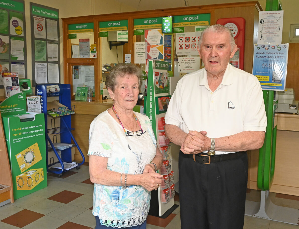 Paddy and Frankie O'Shea of Upper Aghada post office. Picture; Eddie O'Hare