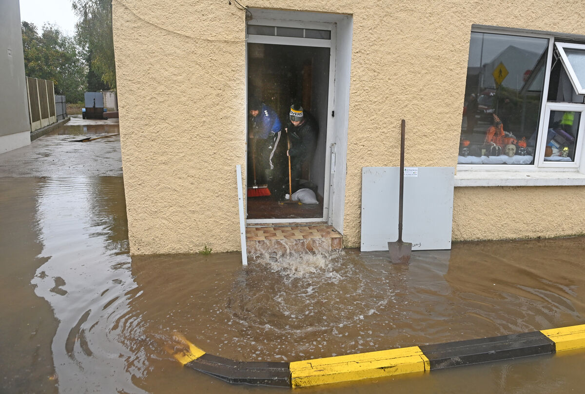 Clearing up flood damage in Rathcormac. Picture; Eddie O'Hare
