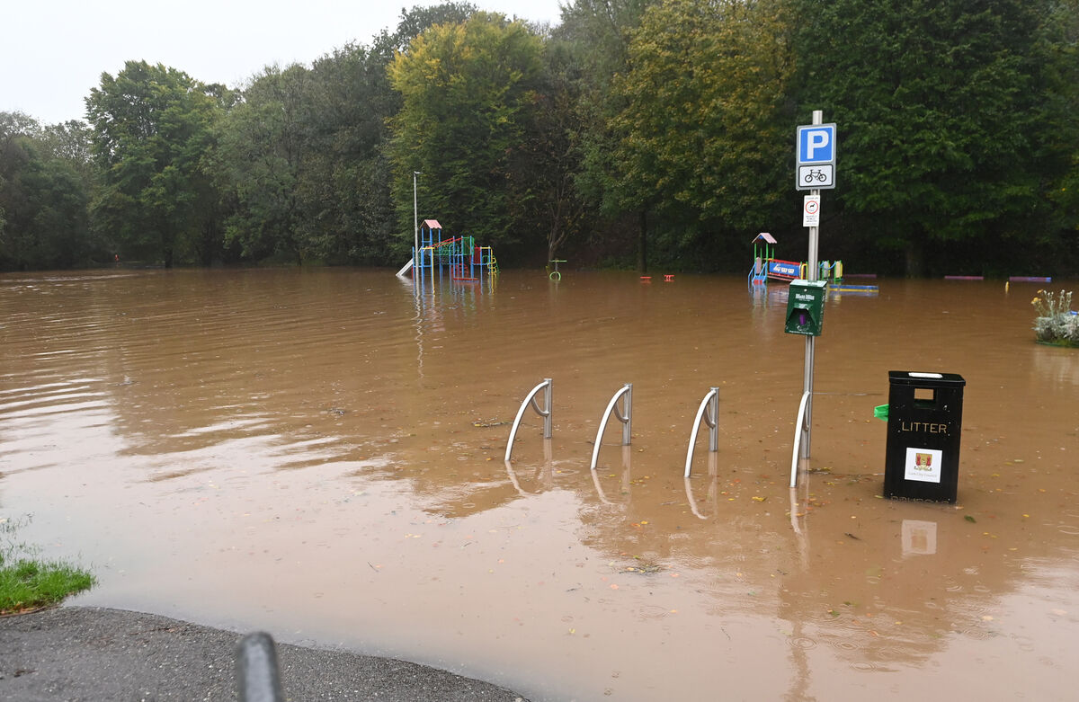 The town park in Glanmire flooded. Picture: Eddie O'Hare