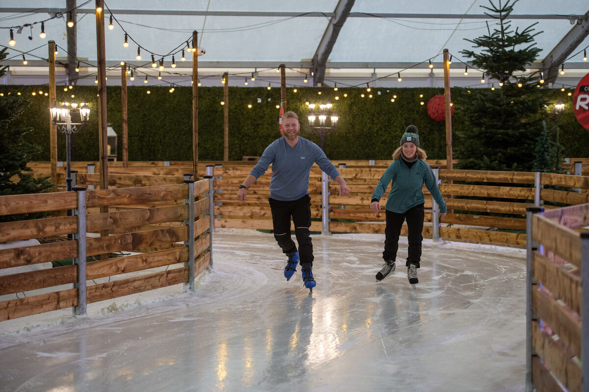 Ben Leech and Amy Rodway loving the ice at the Alpine Skate Trail at Fota, Cork. Picture Dan Linehan Ben Leech and Amy Rodway loving the ice at the Alpine Skate Trail at Fota, Cork. Picture Dan Linehan
