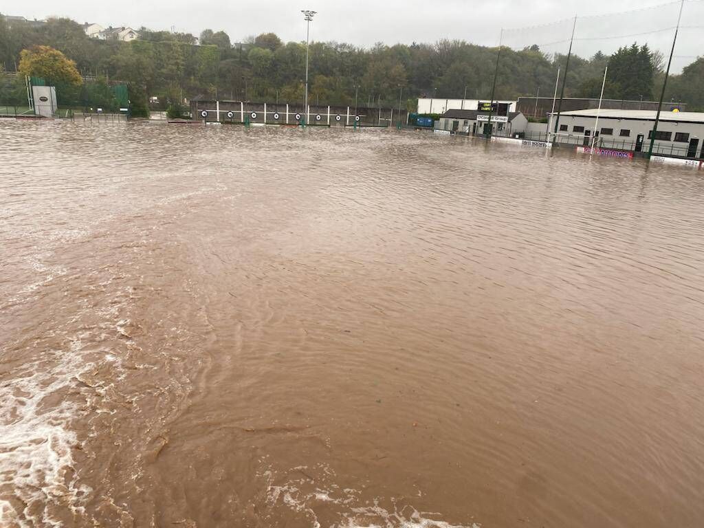 A view of Sarsfields Hurling Club's main pitch. 