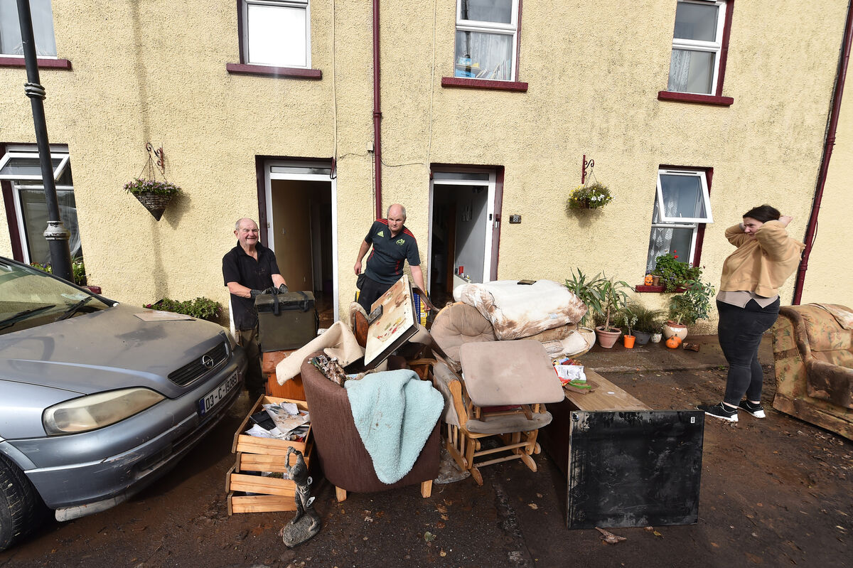 Edmund Aherne cleaning up after the floods on Thomas Street, Midleton, Co Cork; Picture Dan Linehan Edmund Aherne cleaning up after the floods on Thomas Street, Midleton, Co Cork; Picture Dan Linehan