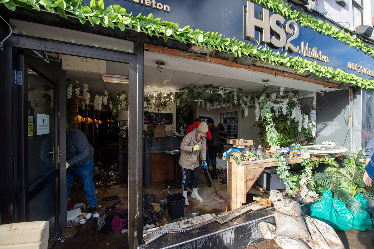 The HS2 hair salon on Main Street, Midleton, which has been destroyed by flooding. Picture: Dan Linehan The HS2 hair salon on Main Street, Midleton, which has been destroyed by flooding. Picture: Dan Linehan