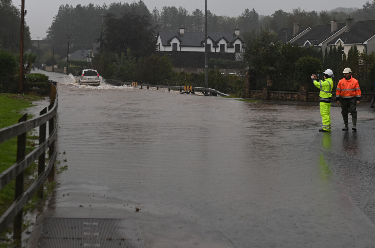 Flooding at Copper Valley Vue in Glanmire . Picture; Eddie O'Hare