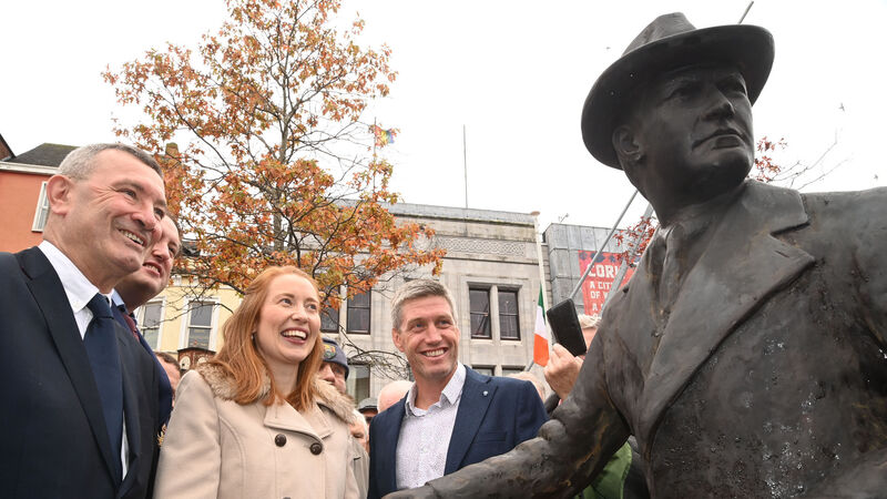 Large crowd in attendance for unveiling of Michael Collins statue on Grand Parade