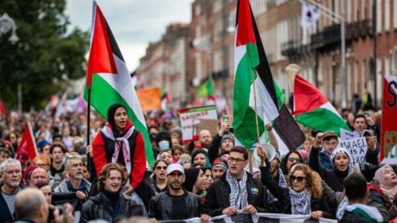 Thousands march in Dublin in support of Palestinians Thousands march in Dublin in support of Palestinians