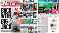 What the papers say: Sunday's front pages