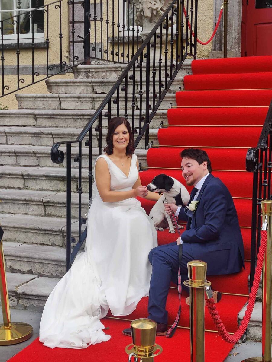 Clare Flynn and Trev Burke enjoying their wedding day celebrations. The couple up about their relationship in this week's How I Met My Partner