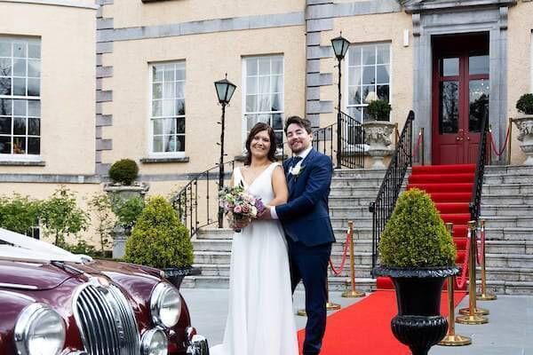 Clare Flynn and Trev Burke strike a pose on their wedding day. The couple reflected on the story of their relationship to date in this week's How I Met My Partner