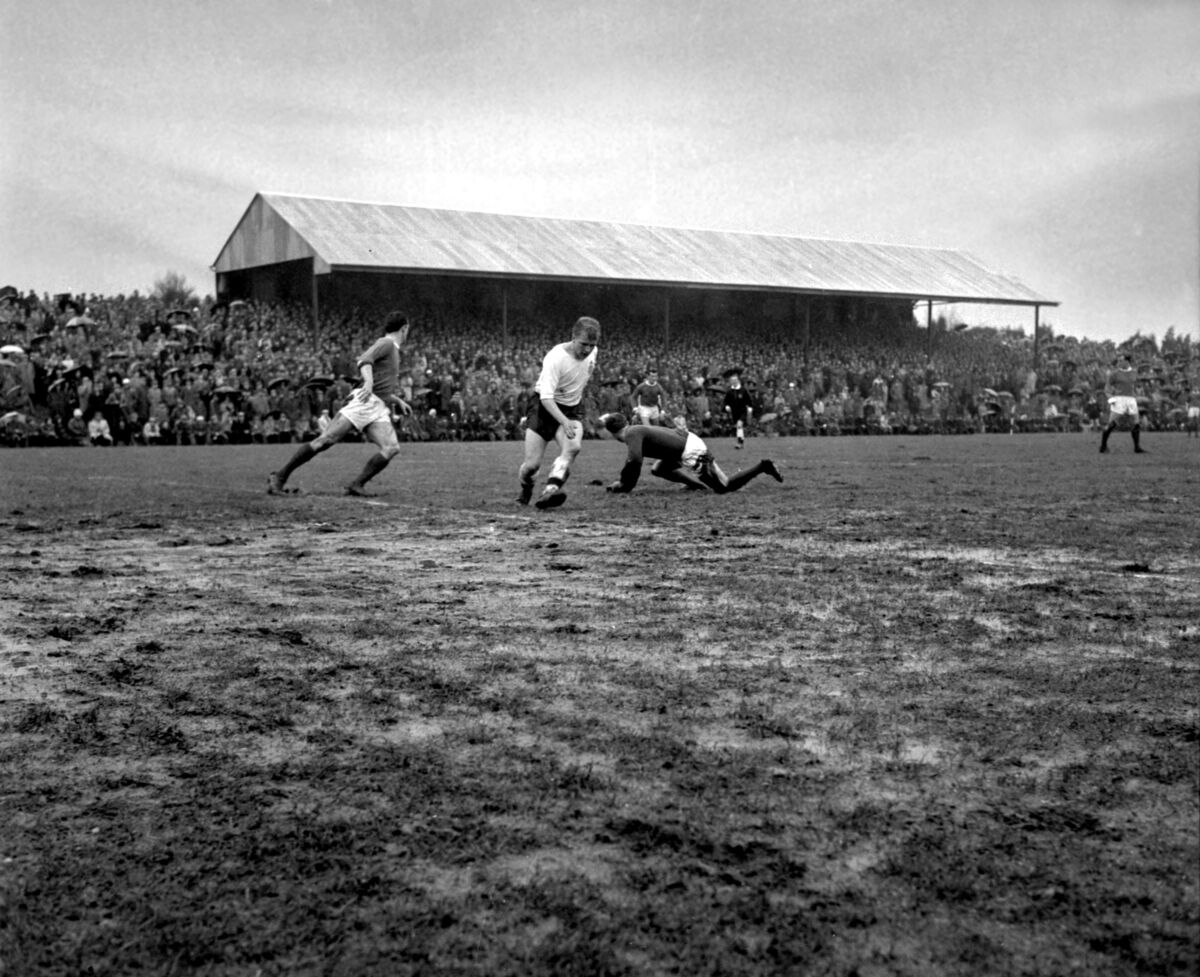 United goalkeeper Harry Gregg saves from a Bolton forward. United goalkeeper Harry Gregg saves from a Bolton forward.
