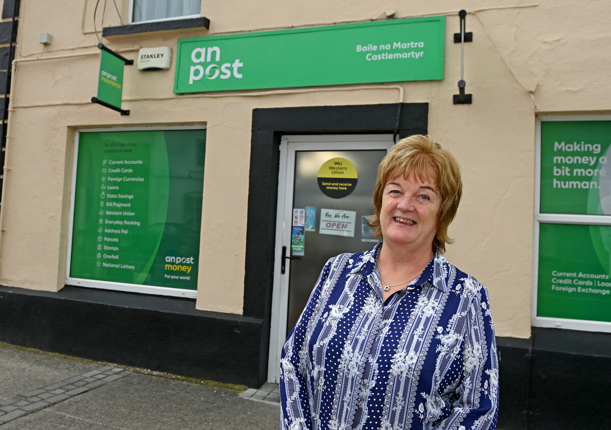 Martina Joyce , postmistress at Castlemartyr post office in East Cork . Picture; Eddie O'Hare Martina Joyce , postmistress at Castlemartyr post office in East Cork . Picture; Eddie O'Hare
