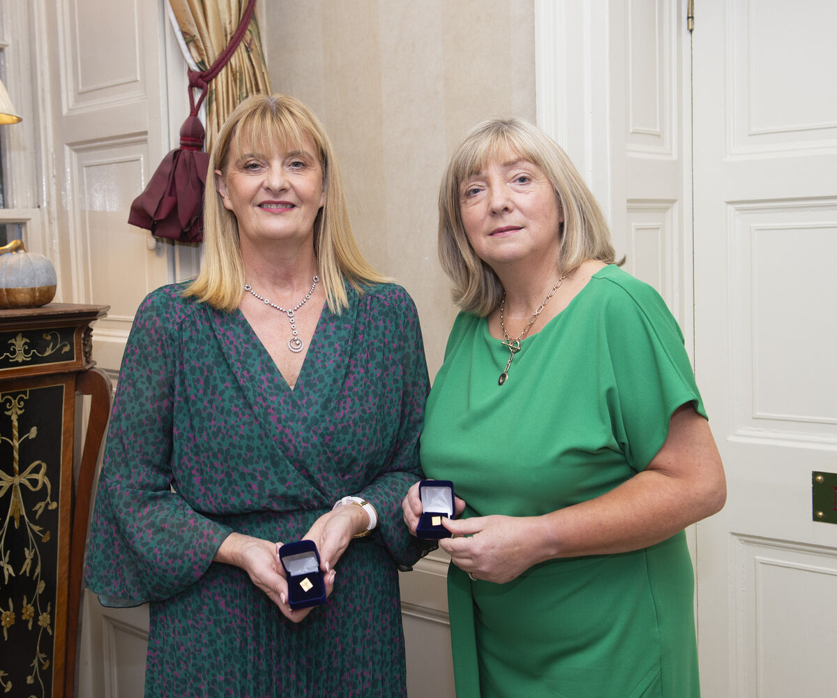 Janet Sharkey, Rochestown and Margaret Bernard, Innishannon both Received the 30 year service award. Photo: Gerard McCarthy. Janet Sharkey, Rochestown and Margaret Bernard, Innishannon both Received the 30 year service award. Photo: Gerard McCarthy.