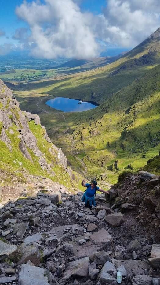 Climbing the mountain had its challenges. Climbing the mountain had its challenges.